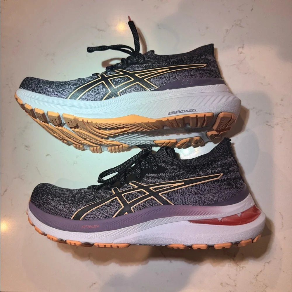 ASICS Women's Gel-Kayano 29 Purple and Orange Athletic Shoes - Picture 4 of 7